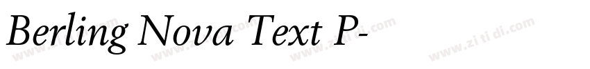 Berling Nova Text P字体转换 Berling Nova Text P字体转换